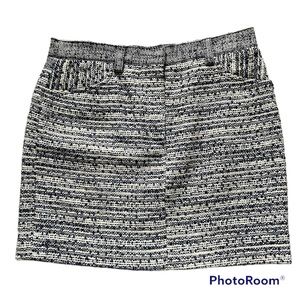 Maje marl tweed blue and white mini skirt size 4 EUC